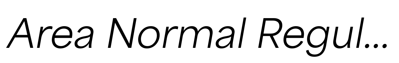 Area Normal Regular Italic